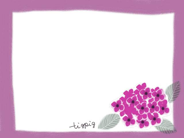 フリー素材 ガーリーな紫陽花 あじさい のイラスト 640pix Webデザイン 動画制作に使える無料素材 Tigpig