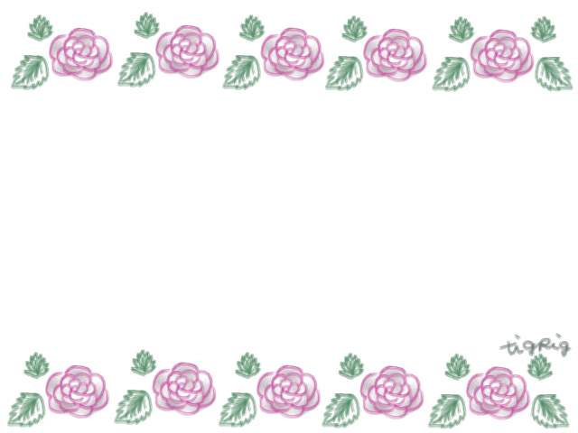 フリー素材 フレーム ガーリーでロマンチックなピンクの花のイラスト素材 Webデザイン イラスト素材 Tigpig