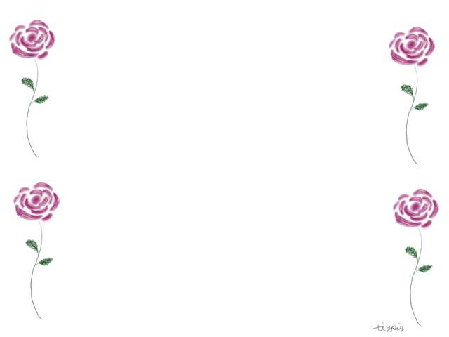フリー素材 フレーム ガーリーでピンクの薔薇 バラ のイラスト素材 Webデザイン イラスト素材 Tigpig