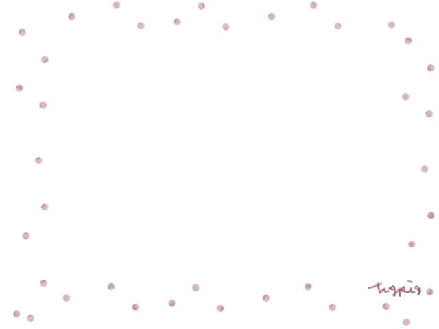 フリー素材 フレーム 大人可愛いピンクの水玉のイラスト素材 Webデザイン イラスト素材 Tigpig