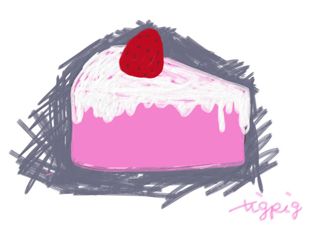 ネットショップ バナー広告 Webデザインのフリー素材 ピンクのスポンジの大人かわいいイチゴショートケーキのイラスト Webデザインに使える素材 Tigpig
