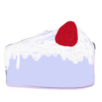 アイコン Twitter Mixi ブログ 制作のフリー素材 マカロンみたいな紫のスポンジの苺 いちご ショートケーキのイラストのガーリーなwebデザイン素材 Webデザイン イラスト素材 Tigpig