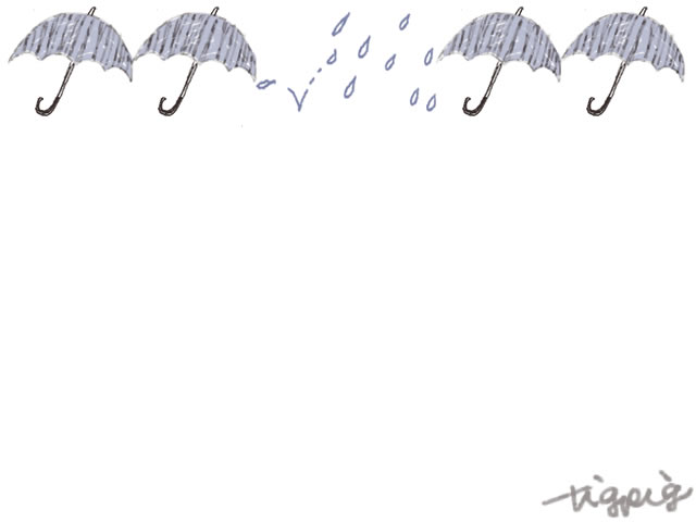 バナー広告 ネットショップのwebデザイン素材 大人可愛い雨とストライプ柄の傘の6月のイラストのフレーム 640 480pix Webデザイン 動画に使える無料素材 Tigpig