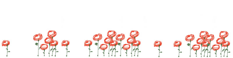 Web制作 ネットショップ Webデザインのフリー素材 赤い花のお花畑のヘッダー画像 背景素材 Webデザイン イラスト素材 Tigpig