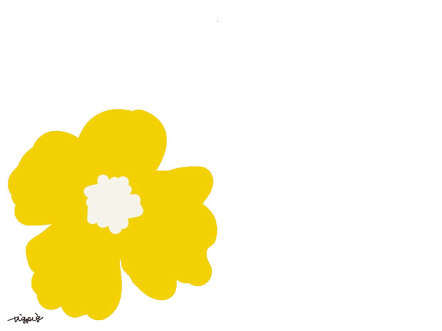 ホームページ ネットショップ Web制作のwebデザイン素材 大人可愛い黄色の南国風の花のイラストのフリー素材 640 480pix Webデザインに使える素材 Tigpig