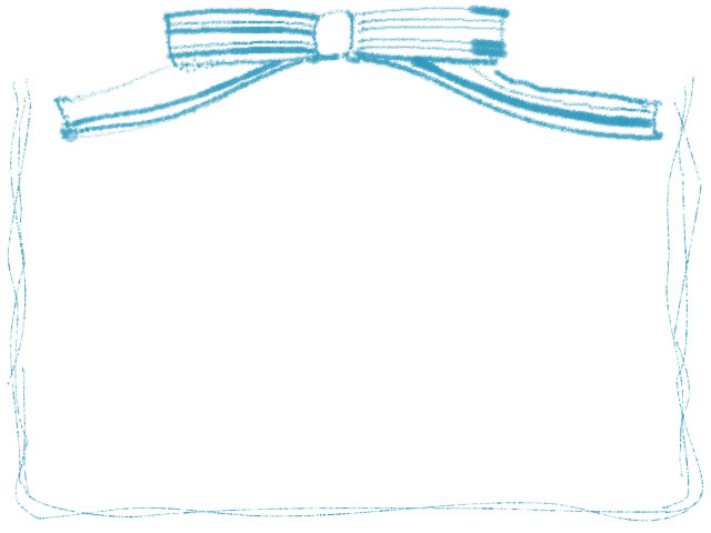 フリー素材 フレーム 大人可愛いパステルブルーのストライプのリボンとラフなラインのwebデザインの飾り枠 Webデザイン イラスト素材 Tigpig