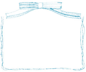 フリー素材 バナー アイコンのフレーム 大人かわいいパステルブルーのリボンとラフなラインのイラストの飾り枠 Webデザインに使える素材 Tigpig