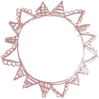 フリー素材 アイコン Twitter Mixi ブログ 大人可愛いくすんだサーモンピンクの太陽のメダルみたいな鉛筆イラスト 0 0pix Webデザインに使える素材 Tigpig