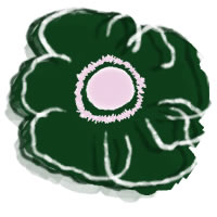 フリー素材 アイコン Twitter Mixi ブログ 壁紙 北欧風の深緑のシンプルな花 アネモネ のイラスト 0 0pix Webデザインに使える素材 Tigpig