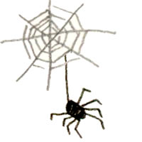 フリー素材 ハロウィンのアイコン Twitter Mixi モノクロのガーリーなクモと蜘蛛の巣 0 00pix ネットショップ制作などに使える約5000点のwebデザイン素材 Tigpig