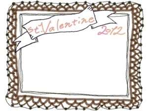 フリー素材 フレーム バレンタイン St Valentine の手書き文字とリボンとチョコレート色のレースの囲み枠 640 480pix Webデザインに使える素材 Tigpig