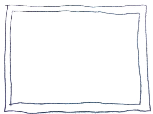 フリー素材 フレーム モノトーンの鉛筆の手描きのラフな2本のラインの囲み枠 640 480pix Webデザイン イラスト素材 Tigpig