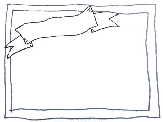 フリー素材 フレーム モノトーンの鉛筆の手描きの星とラフなラインの囲み枠 640 480pix Webデザイン イラスト素材 Tigpig