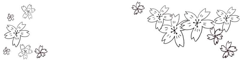フリー素材 春のヘッダー モノトーンのシンプルな鉛筆画の桜の花いっぱいの大人可愛い飾り枠 800 0pix Webデザインに使える素材 Tigpig