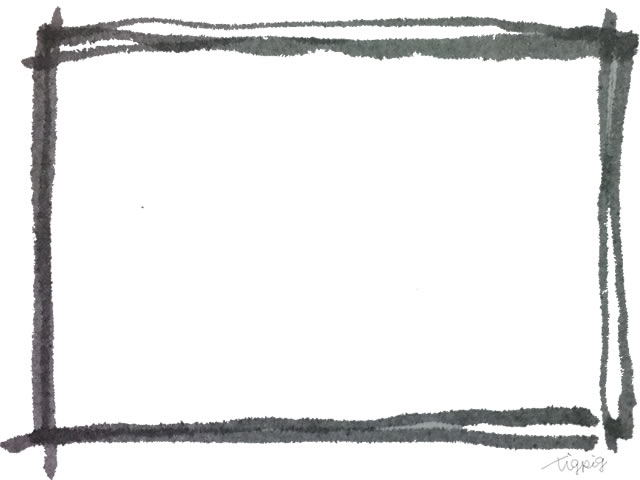 モノトーンの毛筆のラフなフレーム バナー広告 Web制作のフリー素材 640 480pix Webデザインに使えるフリー素材 Tigpig