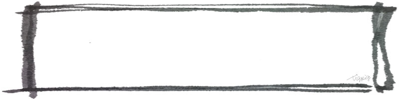 フリー素材 ヘッダー モノトーンの水彩のラフな手描きのラインのフレーム枠 800 0pix Webデザイン イラスト素材 Tigpig