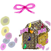 フリー素材 アイコン Twitter 北欧風の花とリボンが大人可愛いお菓子の家のイラスト 0pix Webデザイン 動画制作に使える無料素材 Tigpig