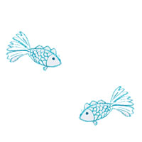 アイコン Twitter のフリー素材 大人可愛い水彩の青い魚2匹のガーリーイラスト 0 0pix Webデザインに使える素材 Tigpig