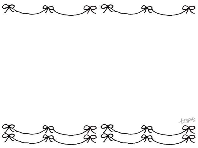フリー素材 フレーム モノクロのガーリーなリボンいっぱいの飾り罫 640 480pix ネットショップ制作などに使える約5000点のwebデザイン素材 Tigpig