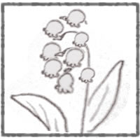 フリー素材 アイコン Twitter 昭和レトロなクレヨン画風のすずらんの花のイラスト 0 0pix Webデザインに使える素材 Tigpig