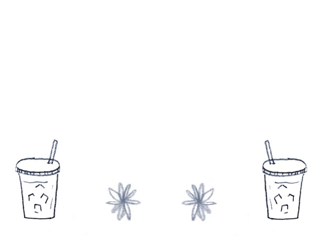 大人可愛いモノトーンの手描きのジュースの夏のイラストのフリー素材 640 480pix Webデザイン 動画制作に使える無料素材 Tigpig