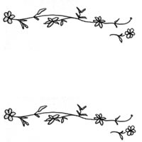 フリー素材 アイコン Twitter モノトーンの花とツルのラインの飾り枠 0 0pix Webデザイン イラスト素材 Tigpig