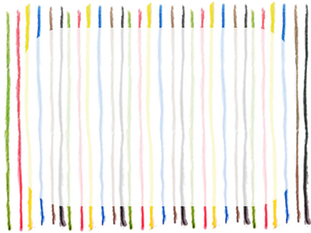フリー素材 フレーム シンプルで大人可愛いカラフルな水彩色鉛筆のストライプの飾り枠 640 480pix Webデザイン イラスト素材 Tigpig