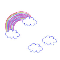 パターン 壁紙 のフリー素材 虹と雲の水性ペンみたいなポップなイラスト 0 0pix Webデザインに使える素材 Tigpig