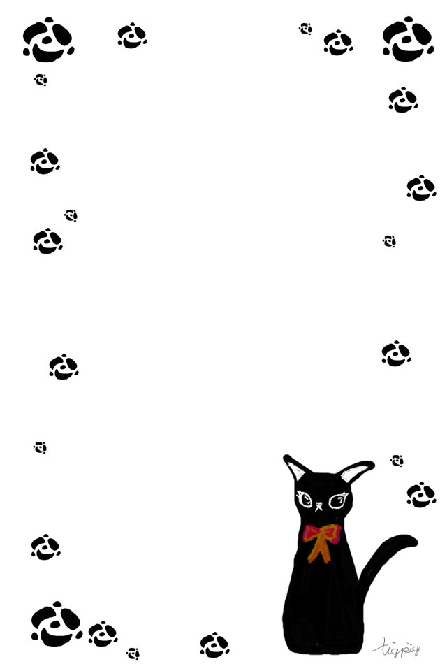 大人可愛いフリー素材 ガーリーな黒猫とバラのランダムなフレーム 960 640pix Webデザインに使えるフリー素材 Tigpig