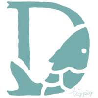 大人可愛いフリー素材 アイコン くすんだパステルブルーの魚の飾り文字d 0 0pix Webデザインに使える素材 Tigpig