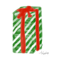 アイコン Twitter のフリー素材 プレゼントボックス 緑のストライプ模様と赤いリボン のイラスト 0 0pix ネットショップ制作などに使える約5000点のwebデザイン素材 Tigpig