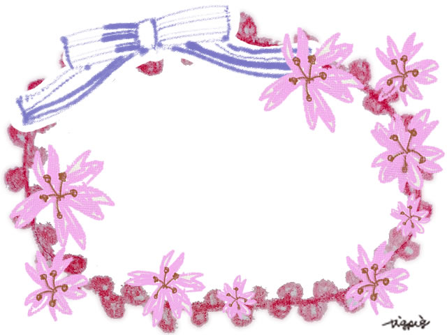 大人可愛い桜のイラストとリボンのフレームのフリー素材 640 480pix ネットショップ制作などに使える約5000点のwebデザイン素材 Tigpig