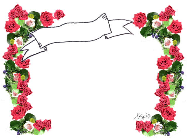フリー素材 エレガントで大人可愛い薔薇の花いっぱいのフレーム Webデザイン 動画制作に使える無料素材 Tigpig