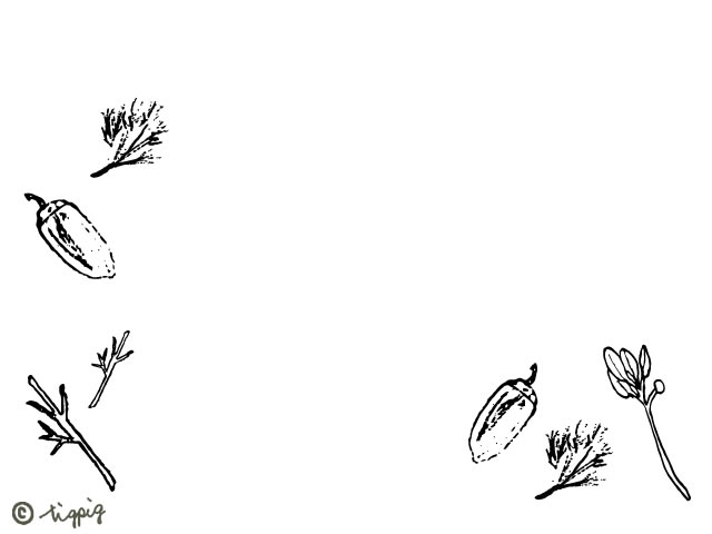 秋のフレーム ペン画のスケッチ風のどんぐりと葉っぱのイラストのフリー素材 640 480pix Webデザイン イラスト素材 Tigpig