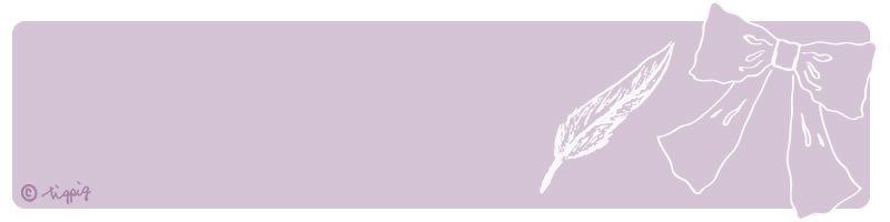 大人可愛い羽とりぼんのスケッチ風のイラストと淡い紫の角丸の背景のヘッダー 800 200pix Webデザイン イラスト素材 Tigpig