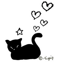 お昼寝の黒猫のモノトーンのイラストのアイコン 0 0pix Web 動画 Sns バナー制作に使える素材 Tigpig