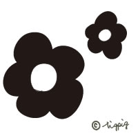 デイジーの花柄の大人可愛いアイコンの無料素材 Webデザイン イラスト素材 Tigpig