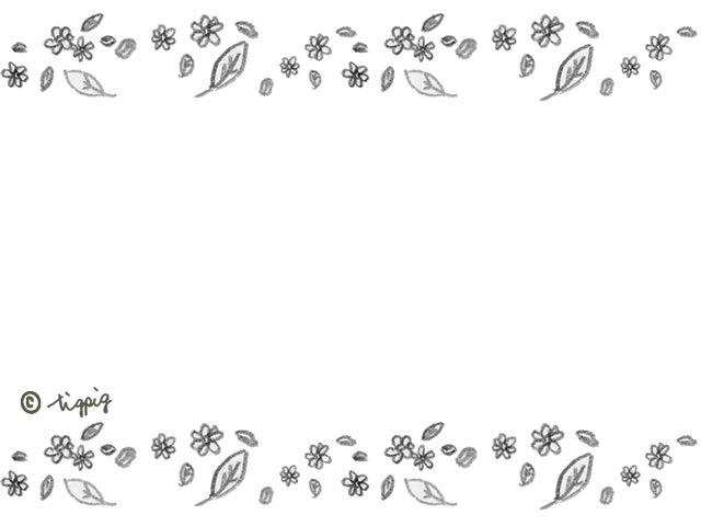 ナチュラルな小花と葉っぱのラインのフレーム 640 480pix Webデザイン 動画に使える無料素材 Tigpig