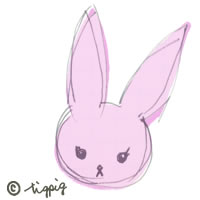 落書きみたいな大人可愛いウサギのイラストのアイコン 0 0pix Webデザイン 動画に使える無料素材 Tigpig