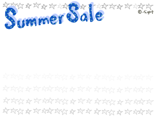 夏のセールに使える水玉のsummer Saleの手描き文字のフレーム 640 480pix Webデザイン イラスト素材 Tigpig