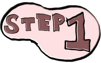 大人可愛いネットショップ制作に使えるポップな手描き文字のstep1 3のイラストアイコン 透過gif Webデザインに使える素材 Tigpig